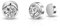 Versilberte 6 mm magnetische Ohrclips mit Zircondia®-Kristallen
