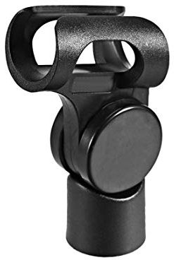 sourcing map Universal Microphone Mic Clip Holder for 17mm Mic Stand Handheld 15mm Thread Dia