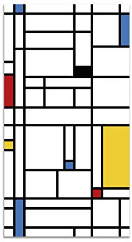 Panorama Vinylteppich Mondrian - 140x200 cm - Waschbar rutschfest Küchenteppich