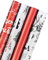 RUSPEPA Geschenkpapierrolle - Rot-Weiß-Hirschpapier Mit Glitter Metallic Foil Shine - 4 Rollen - 76cm X 305cm Pro Rolle