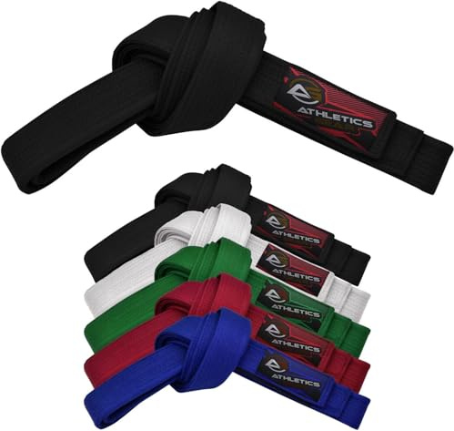Athletics Gear AG Martial Arts Karate Belt, 100% Cotton with Multiple Stitching Belts for BJJ, Judo, Taekwondo and Karate