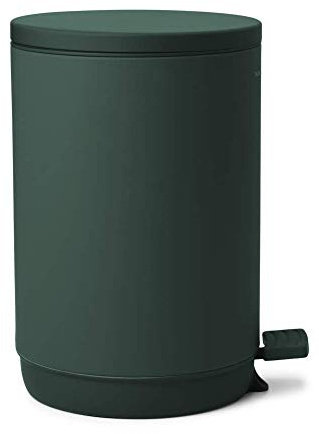 Marc O'Polo THE CURVE Treteimer Farbe Dark green Soft-Touch-Beschichtung schlichtes Design praktisches Fußpedal schöne runde Form Mülleimer