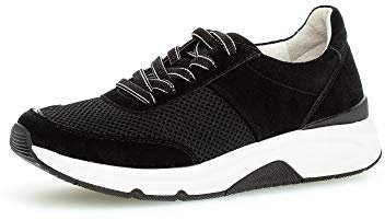 Rollingsoft Sneaker Low, Mesh/Dreamvelour/Lack, schwarz, Wechselfußb. 66.897.37, Größe 38,5