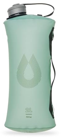 HydraPak Seeker – Stockage d'eau pliable (2 L) – Sac réservoir d'eau pour le camping sans BPA et PVC – Vert Sutro