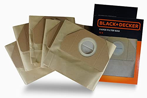 BLACK+DECKER Sacs Filtrants en Papier 15 l pour Aspirateurs Solides et Liquides