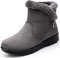 Hsyooes Stivaletti Donna Stivali da Neve con Pelliccia Caldo Scarpe Boots Invernali Antiscivolo Caviglia Piatto Stivaletti All'aperto Comodi Leggeri,Gray,Produttore 240/EU37