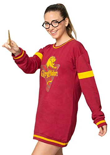 Harry Potter Sudadera Niña, Pullover Suéter Chandal Ropa para Niña, Hogwarts Vestido Sudadera Gryffindor, Regalo Niñas y Adolescentes, Talla 11-12 Años