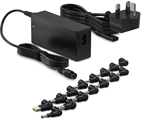Zolt 90W Universal Laptop Charger Adapter for HP Dell Acer Asus Lenovo Samsung Sony Toshiba Laptop Charger 15V 16V 18.5V 19V 19.5V 20V DC Power Supply with 15 Tips, 4.74A Max.