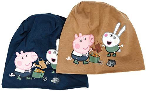 NAME IT Boy's NMMPEPPAPIG Jorge PEP Mütze, Tigers Eye/Pack:2P Tigers Eye+Titan, 50/51