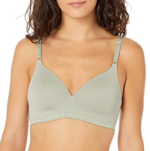 Warner's Women's Blissful Benefits Super Soft Wireless Lightly Lined Comfort Bra Rm1691w, Opaque, Seagrass, 38D
