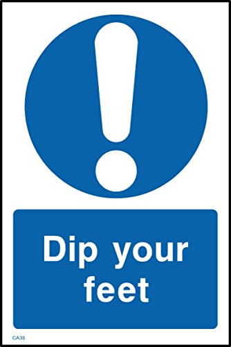 Dip Your Feet Sign - 150mm x 200mm - Self Adhesive Sticker (CA36)