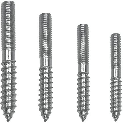 Stockschrauben - Stahl verzinkt - Gewindestifte mit TX (M8 x 140 mm, 10), Silver