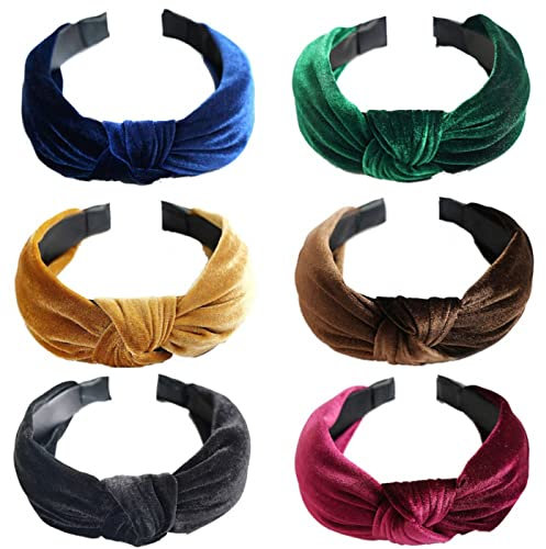 6Pcs Frauen Stirnband gekreuzt geknotet Wide-brimmed Haarbänder Mode kleine Blumen Stirnband Haarschmuck für Frauen und Mädchen (hairband_6jingsirong)
