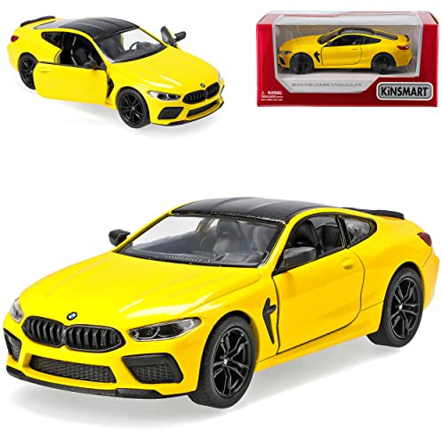 alles-meine.de GmbH B*M*W 8er M8 G15 Coupe Gelb Ab 2018 ca 1/43 1/36 Kins*mart Modell Auto mit individiuellem Wunschkennzeichen