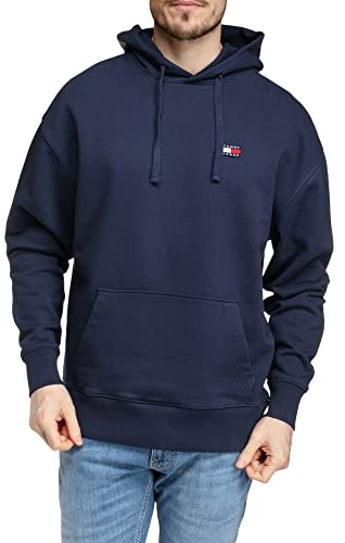 TOMMY JEANS - Felpa uomo relaxed con patch logo - Taglia L