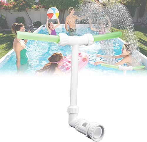 Fontaine Cascade de Piscine, 2 Têtes de Fontaine, Arroseurs Amusants pour Piscines, Accessoires de Piscine, Décoration de Piscines Intérieures et Extérieures (Fluorescence)