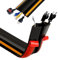ASelected - Cable de suelo (3 m, cubierta de cable de suelo, L5 cm, protector de cables de suelo con 3 pasajes para cables y alambres, pasacables electrico, cubre cables, recogedor de cables)