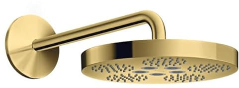 hansgrohe AXOR One Duschkopf 280 1 Strahlart mit Brausearm, 48491990, Farbe: Polished Gold Optic