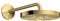 hansgrohe AXOR One Duschkopf 280 1 Strahlart mit Brausearm, 48491990, Farbe: Polished Gold Optic