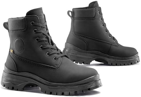 Falco Zarah Damen Motorrad Stiefel, schwarz, 36