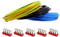 Event-Kabel&more-Set Verdrahtungssatz je 5m schwarz, blau, grün/gelb Aderleitung flexibel H07V-K 10 mm² inkl. Aderendhülsen 10mm2 für Zählerschrank Verteilung (Set 3x 5 Meter & 50 AEH)
