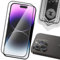 MONASAY for iPhone 14 Pro Max Glass Screen Protector [1 Pack][Camera Lens Protector][Easy Installation] HD Matte Tempered Screen Film with Frame Full Coverage Case Friendly