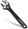 HAUTMEC Adjustable Spanner Wrench 200mm(8in) Adjustable Wrench Wide Jaw Black Oxide Wrenches Drop-Forged CR-V Steel Metric & SAE Scales Perfect for Home Garage Workshop and DIY HT0373