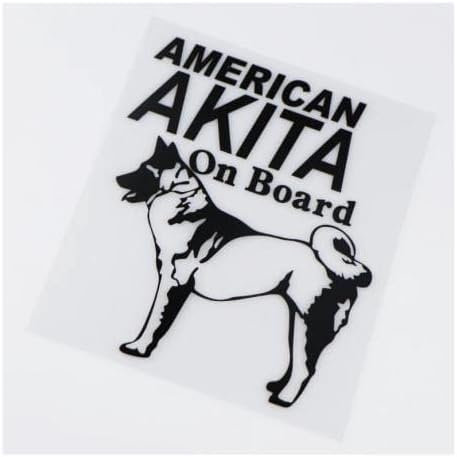 Car Sticker Dog Personalised 21 Cm (8.6 Inches) American Akita On Board Car Sticker Dog Animal Pattern Vinyl Sticker (def1m14075)