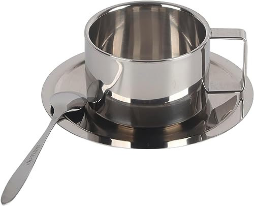 Tasse à café en acier inoxydable Wusdayer, Mug en métal résistant à la corrosion, à la rouille et à l'usure, capacité de 0,00013 litre, idéale pour un usage quotidien à la maison ou en déplacement