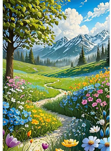 TOSTOG Diamond Painting für Erwachsene,Landschaft 5D Diamant Painting Kits Bilder,DIY Diamant Malerei Diamond Painting Bilder Set 30x40cm für Wanddekor
