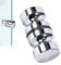 JJiaoLinin Shower Door Knob Handle, Aluminium Alloy Glass Knob, Round Door Knob, Chrome-Plated Solid Single Hole Handle (30mm)