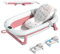 JUPPLIES Bañera Plegable Bebe con Cojin Ergonomico - Bañera Bebe con Patas Plegables Antideslizantes - Bañerita Bebe Portatil y Facil de Guardar - Bañeras para Bebes Banheira (Rosa, Con Termómetro)