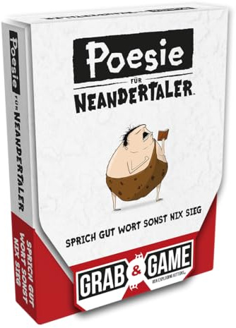 Exploding Kittens, Poesie für Neandertaler: Grab & Game, Partyspiel, DE | Lustiges und primitives Wortspiel für 2+ Spieler, 15 Minuten, Kartenspiel für unterwegs ab 7 Jahren