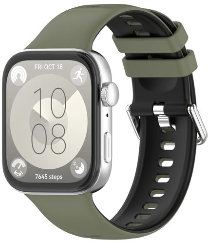 Xisair Cinturino di Ricambio Compatibile con Huawei Watch Fit 4/Fit3 Orologio Cinturini in Silicone a Doppio Lato con Colori Contrastanti, Impermeabile, Traspirante, Sportivo, Uomini e Donne