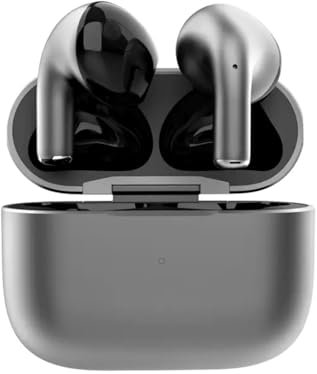 h24z Kabellose In-Ear-Kopfhörer, Bluetooth 5.3, tiefere Bässe, ENC-Geräuschunterdrückung, Touch-Steuerung und automatische Kopplung (Metallschwarz)