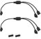 Qneneam 2 Stück ARGB Splitter Kabel, 1 zu 2 3 Pin ARGB Verlängerungskabel, LED Y Verteiler Kabel, Kompatibel mit Universal Mainboards, Erweitert eine 5V RGB Verbindung Flexibel, 30cm, Schwarz