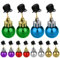 24 Stück Bart Weihnachtskugeln Bart Ornamente Glöckchen Dekorationen für Männer Bartaufsatz Bunte Weihnachten Bart Haar Kugeln Klangring Glocken Bart Festival