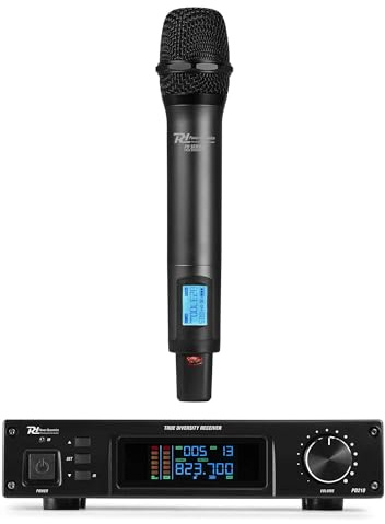 PD210 160-Channel UHF Handheld Wireless Microphone System - True Diversity, LCD Display, Rack-Mountable Design, Balanced XLR & 6.35mm Jack Outputs, Professional Wireless Mic for Stage & Events