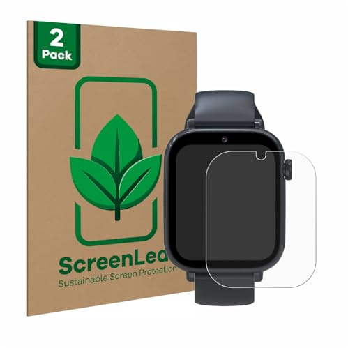 ScreenLeaf 2 Stück Schutzfolie für Forever Kids Smartwatch [nachhaltiger Displayschutz, Folie, transparent, kratzfest]