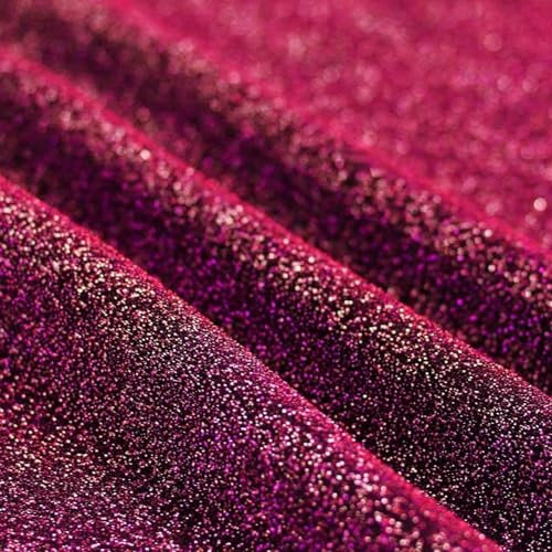 Glitzer Jersey | für Bekleidung | 50x150 cm | Meterware | viele Farben (dark fuchsia)