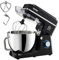 VEVOR Batidora de Masa de 7,84 L, Batidora de Alimentos con Cabezal Inclinable de 1400 W y 6 Velocidades, Tazón de Acero Inoxidable, Gancho para Masa, para Hornear y Mezclar, Negro, 450 x 268 x 362 mm