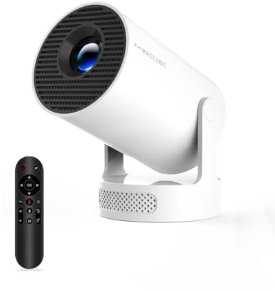 2025 Aggiornato Magcubic HY300pro+ Mini Proiettore, Proiettore 4K Portatile con WiFi 6 e Bluetooth 5.4, Ruotabile 180°, Video proiettore da soffitto hd, vocale Remoto, Altoparlante Soundbass 5W
