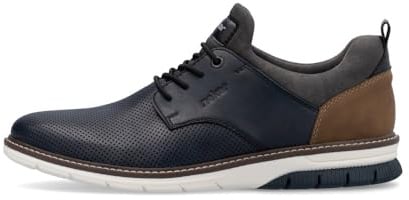 Rieker 14454-22 | Nuss/Lake/Navy/Amaretto | Mens Slip On Shoes (Navy, UK Footwear Size System, Adult, Women, Numeric, Medium, 7.5)