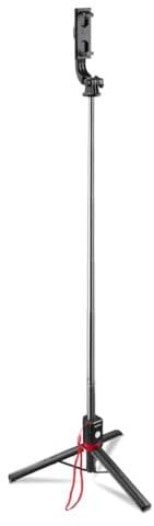 Hama Selfie Stick Tripod for Mobile Phones 30-110 cm with Shutter Release Photo/Video (Ultralight 195 g Pack Size 24 cm, Selfie Stick with Tripod and Remote Control Bluetooth, Universal Mobile Phone
