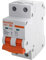MeanWell Interrupteur magnétothermique automatique bipolaire, MCB 2P 2M D32A, courbe D, 10000A 400V, 2 pôles de 2 modules de barre DIN