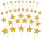 35 Pcs Matte Gold Star Topper Cake Star Cupcake Toppers Gold Glitter Big Stars Cocktail Picks Assembled Twinkle Stars Cupcake Picks for Wedding Engagement Bridal Shower Kids Birthday Party Supplies