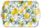 Ambiente Tablett 13x21cm Melamin mit Zitronen Motiv - zum Dekorieren & Servieren - kleines Serviertablett für Kaffee Tee Frühstück - Tischdeko Sommer Garten - Dekotablett mediterran Gelb Weiß