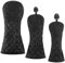 3-Pack Waterproof Pu Leather Golf Club Headcovers With Plush Liner, Anti-Scratch Design, U/F Tags For Easy Identification