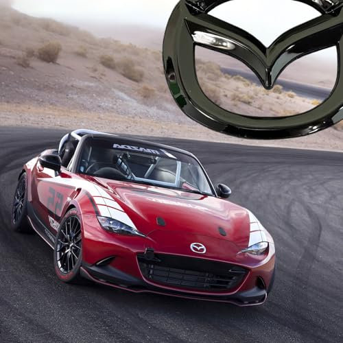 Durable Autoembleme kompatibel mit dem Mazda 3 2015-2025 - Vorne, Hinten, Lenkrademblem | schwarz, Silber, Carbonfaser | Snap-On & Klebend | Langlebiger ABS-Kunststoff