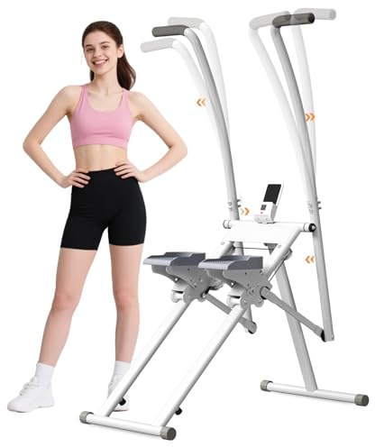 Klättermaskin, stair stepper för hem, crosstrainer-trapptäckare, trappmästare, vikbar med LCD-skärm, styre, justerbara pedaler, telefonhållare, för hem, kontor, cardio-övning